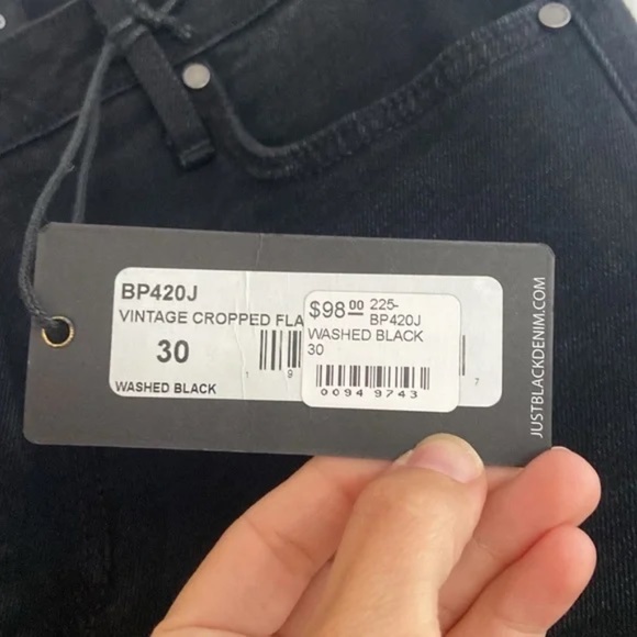 NWT Just Black Denim Vintage Cropped Flare women size 30 - Picture 4 of 6